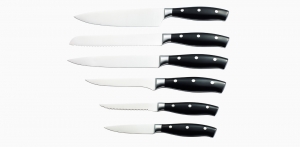 ITEM NO.:SAR6A3008-7pcs ABS handle knife set with coating wooden block